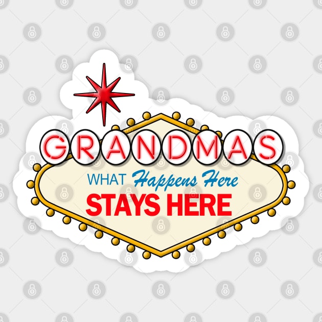 Grandma's What Happens here Sticker by marengo